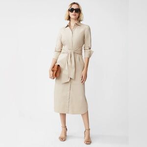J MCLAUGHLIN Orla Dress Tan Beige Shirt Maxi Dress XL